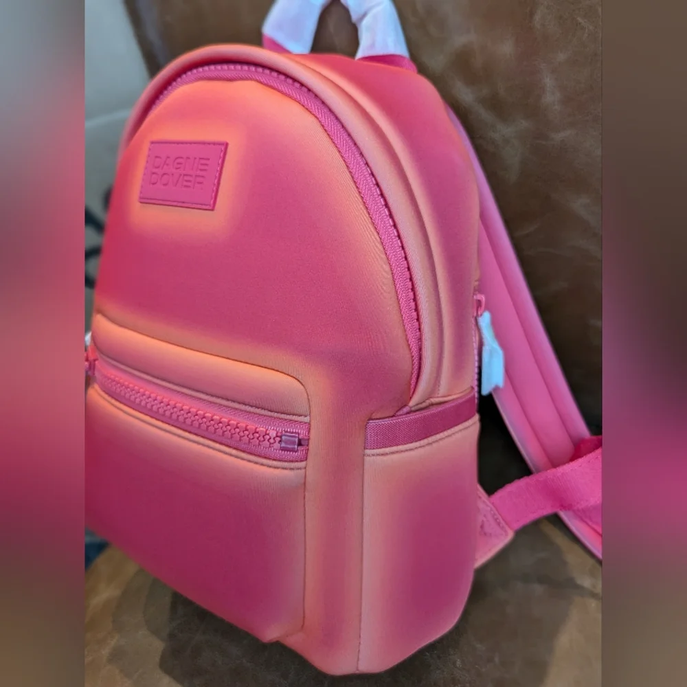 NWT Dagne Dover Small Dakota Neoprene Backpack - Heatwave - Picture 4 of 9